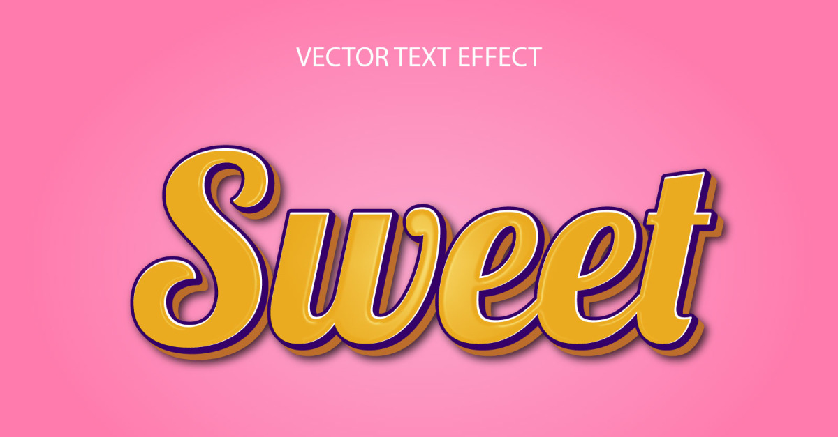 Sweet 3D Vector Eps Text Effect Template - TemplateMonster