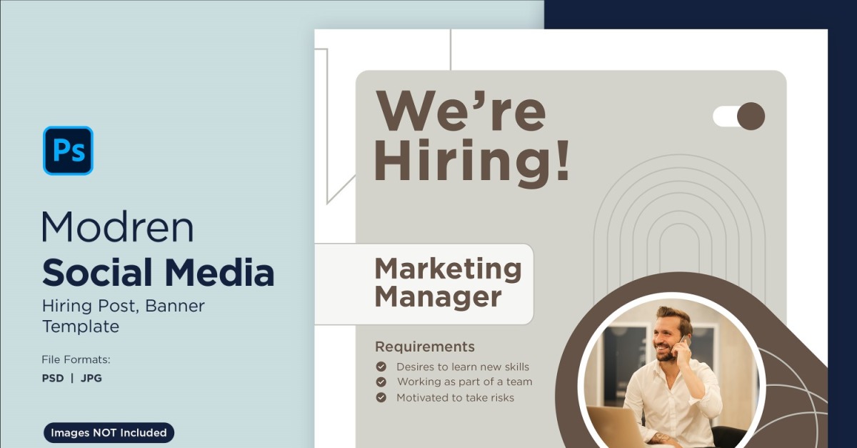 We are hiring Social Media Post Design Template 24