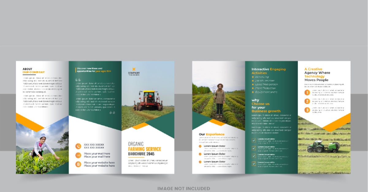 Modern Gardening or Lawn Care TriFold Brochure Template