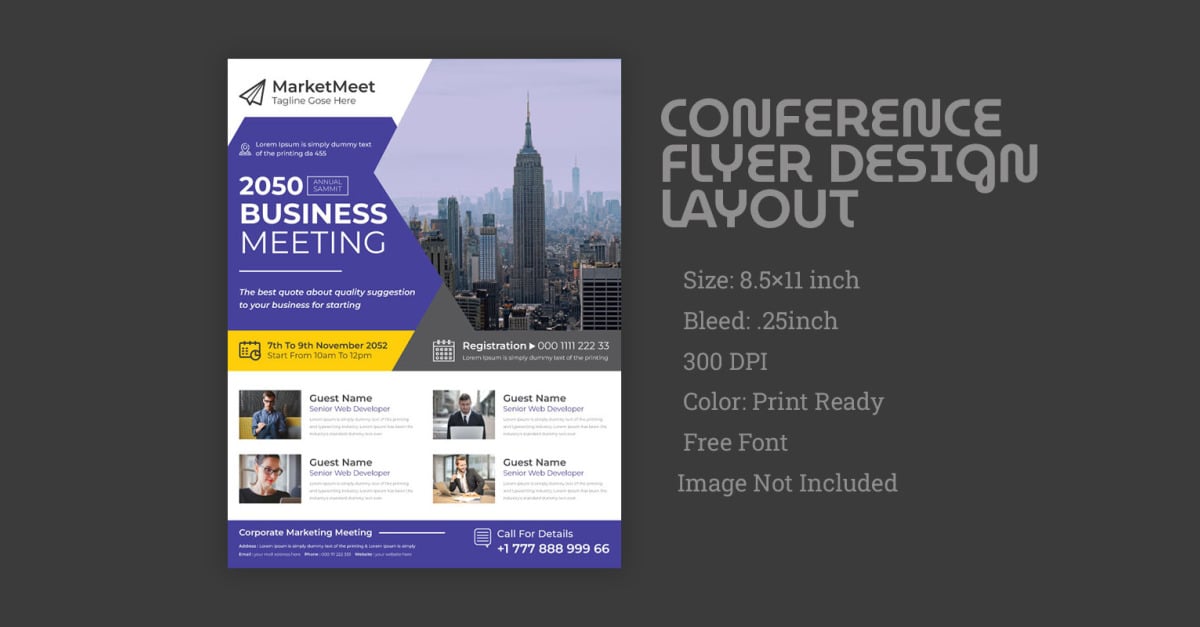 Latest Business meeting Conference Flyer Template Design