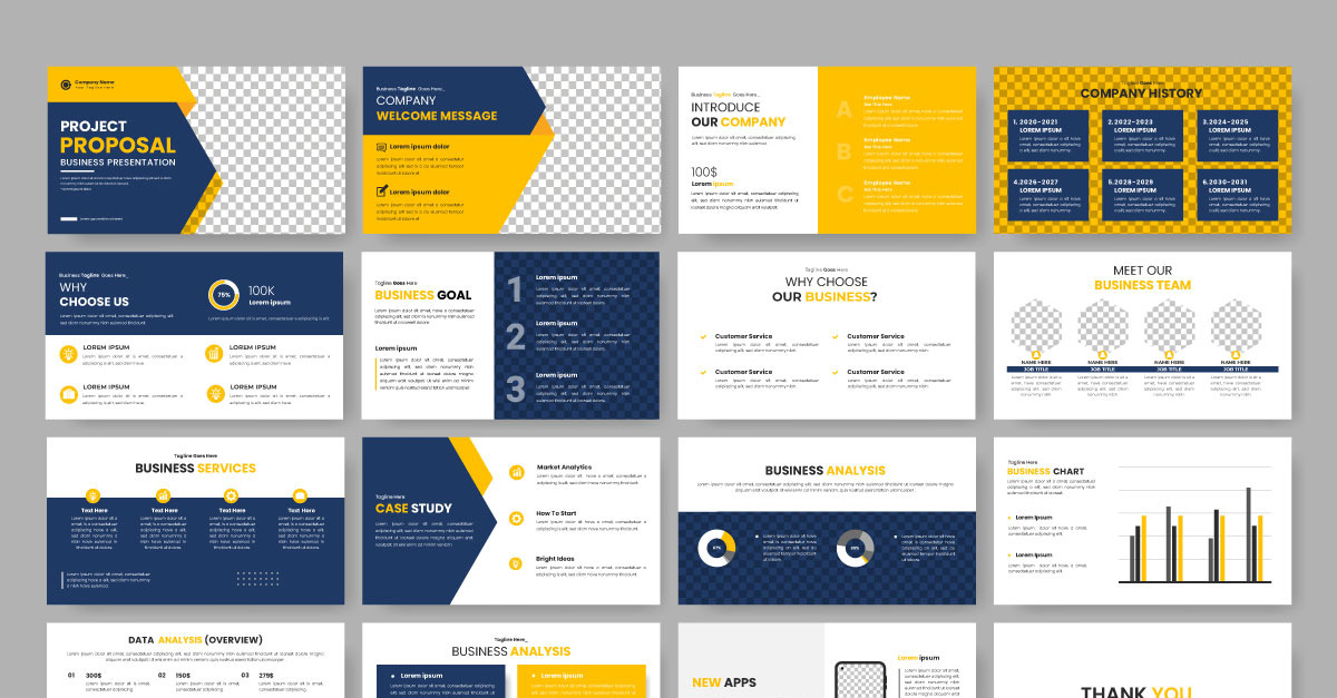 Présentation commerciale dentreprise vectorielle, conception de profil ...