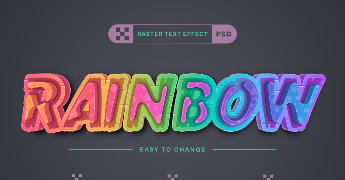 Rainbow Editable Text Effect #361851 - TemplateMonster