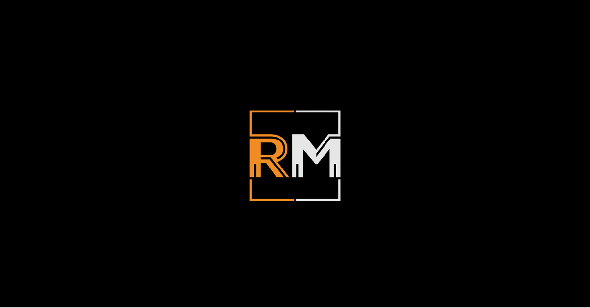 Premium Vector | Abstract initial letter rm r m minimal logo design template