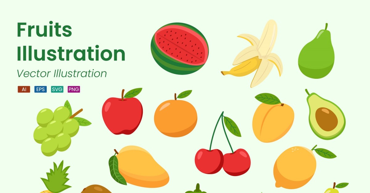 Fruits Illustration Set Template #362635 - TemplateMonster