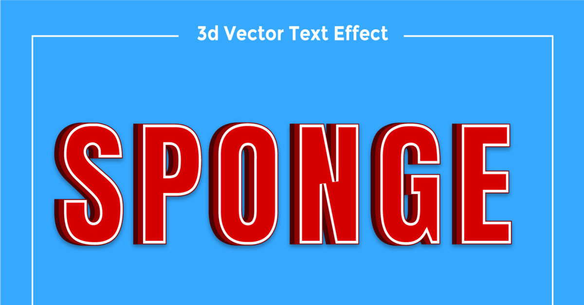 High quality Fully Editable 3D Text effect EPS Vector