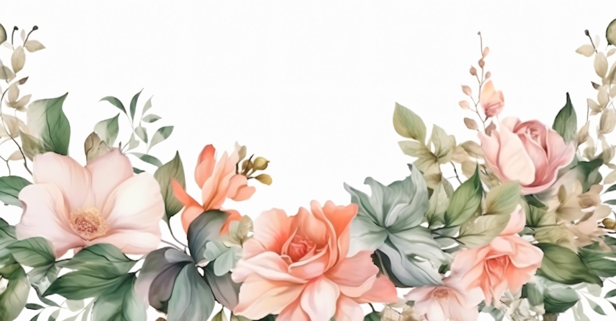 Watercolor Floral Background 401 #363600 - TemplateMonster