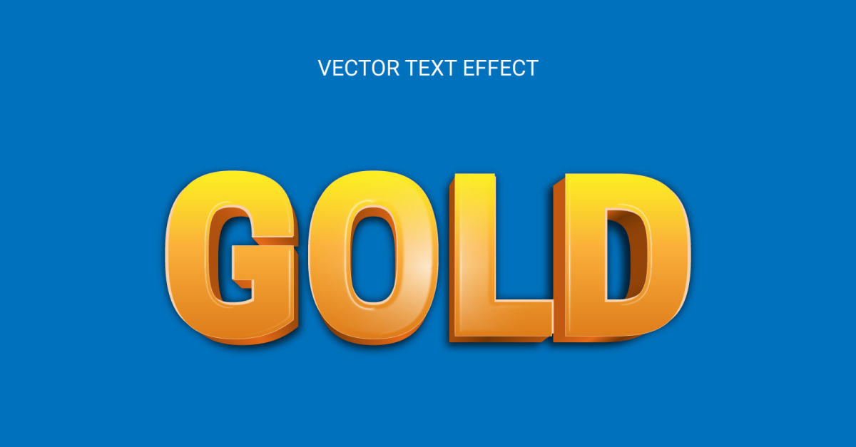 Gold 3d Editable Vector Eps Text Effect Template Gold 3d Editable Vector Eps Text Effect Template