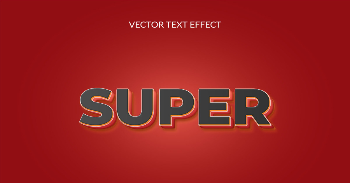 Super sale 3D Editable Vector Eps Text Effect Template