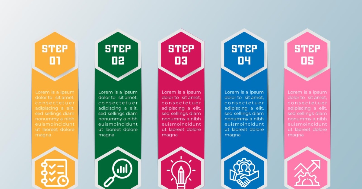 Workflow process infographic element template design.