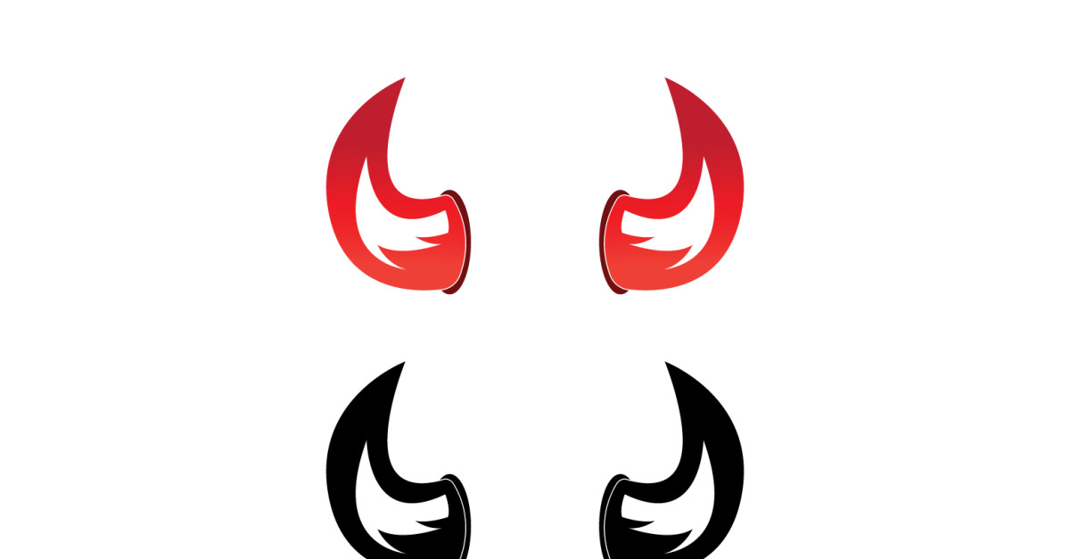 Devil horn red template logo v15 365142 TemplateMonster