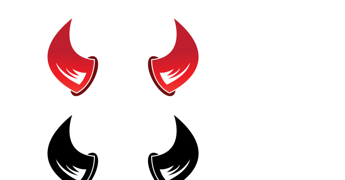 Devil horn red template logo v1 #365138 - TemplateMonster