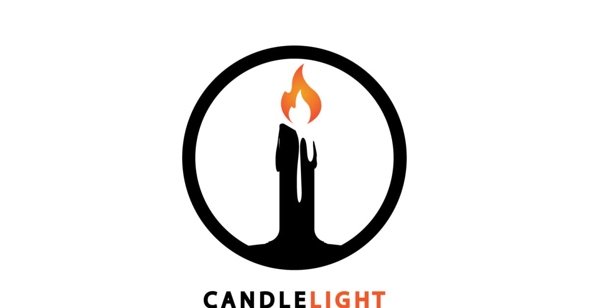 Candle light icon logo vcetor template v44 - TemplateMonster