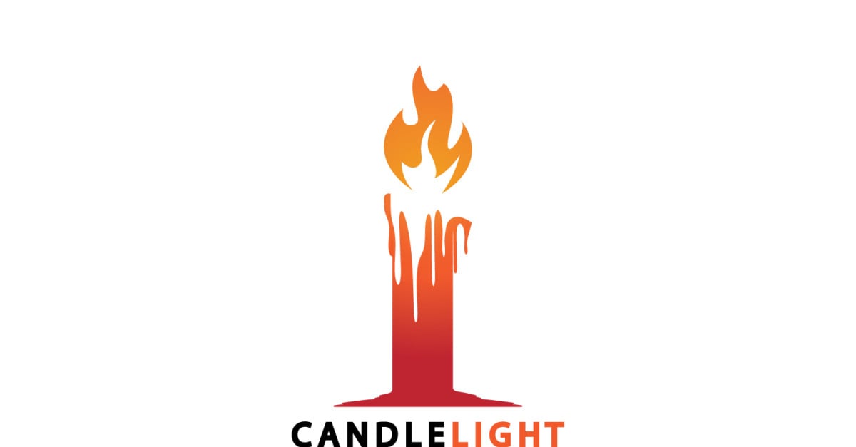 Candle light icon logo vcetor template v4 - TemplateMonster