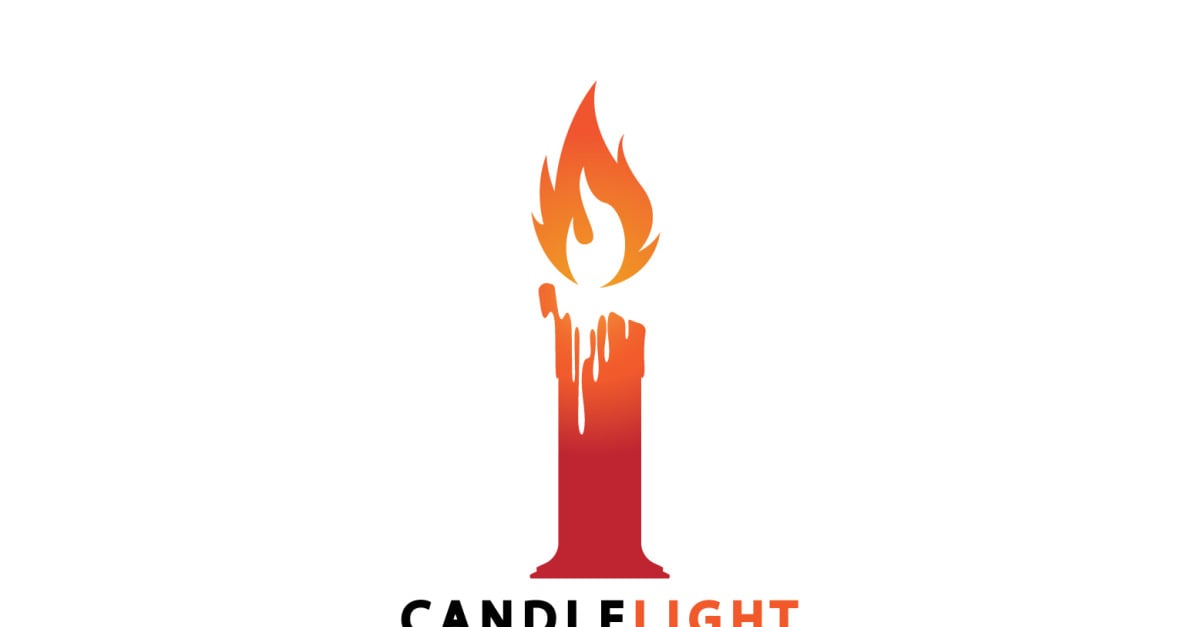 Candle light icon logo vcetor template v5 - TemplateMonster