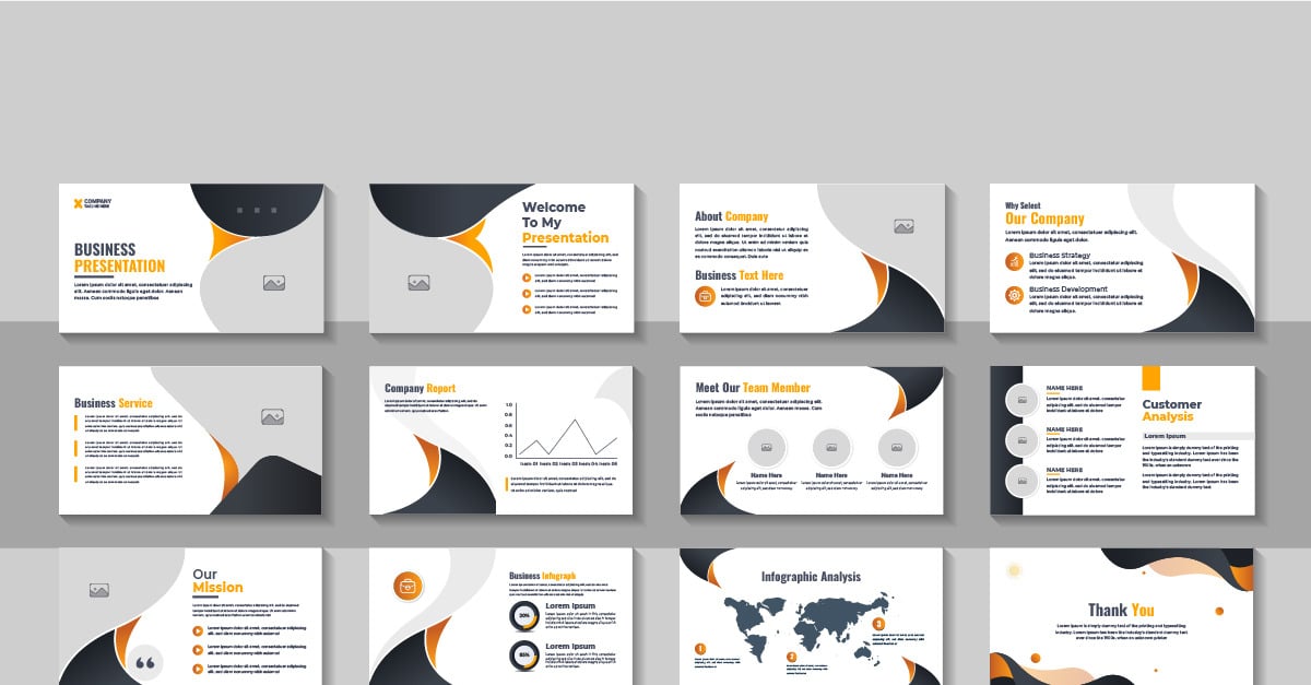 PowerPoint Presentation Template, Corporate Presentation Design ...