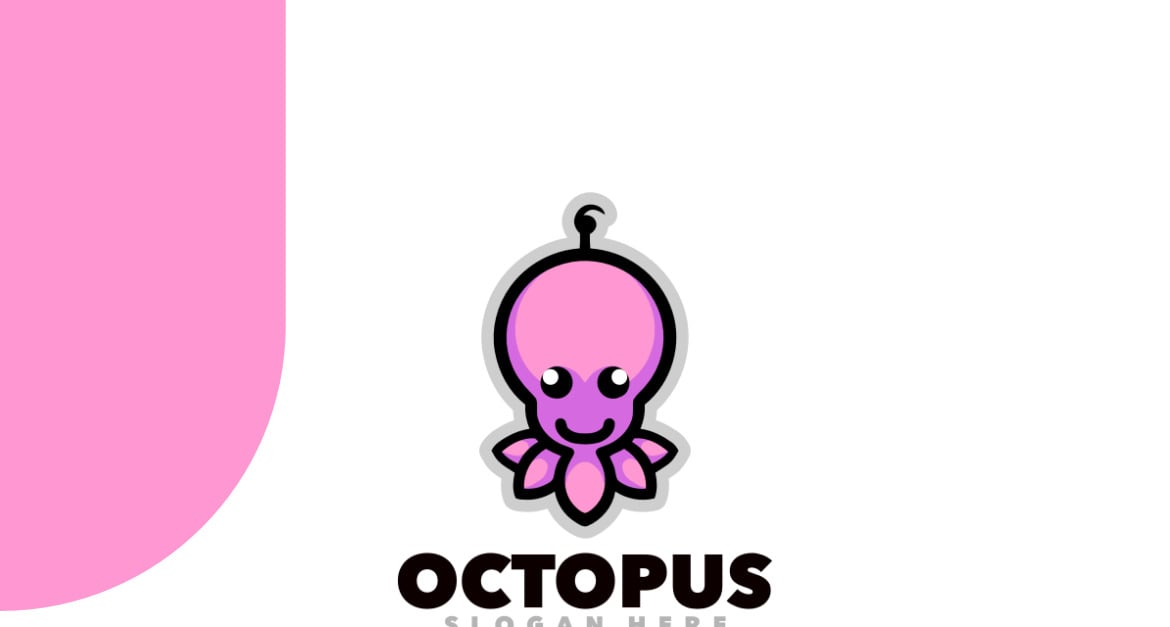 Octopus line symbol logo design template - TemplateMonster