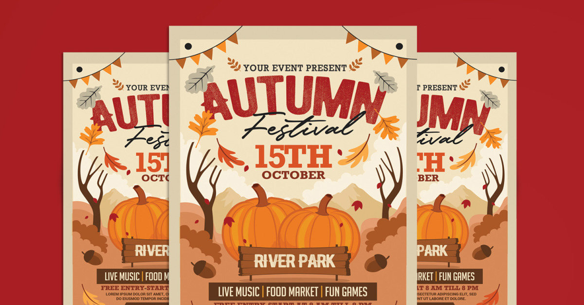 Autumn Fall Festival Flyer template #366257 - TemplateMonster autumn-fall-festival-flyer-template-366257-templatemonster