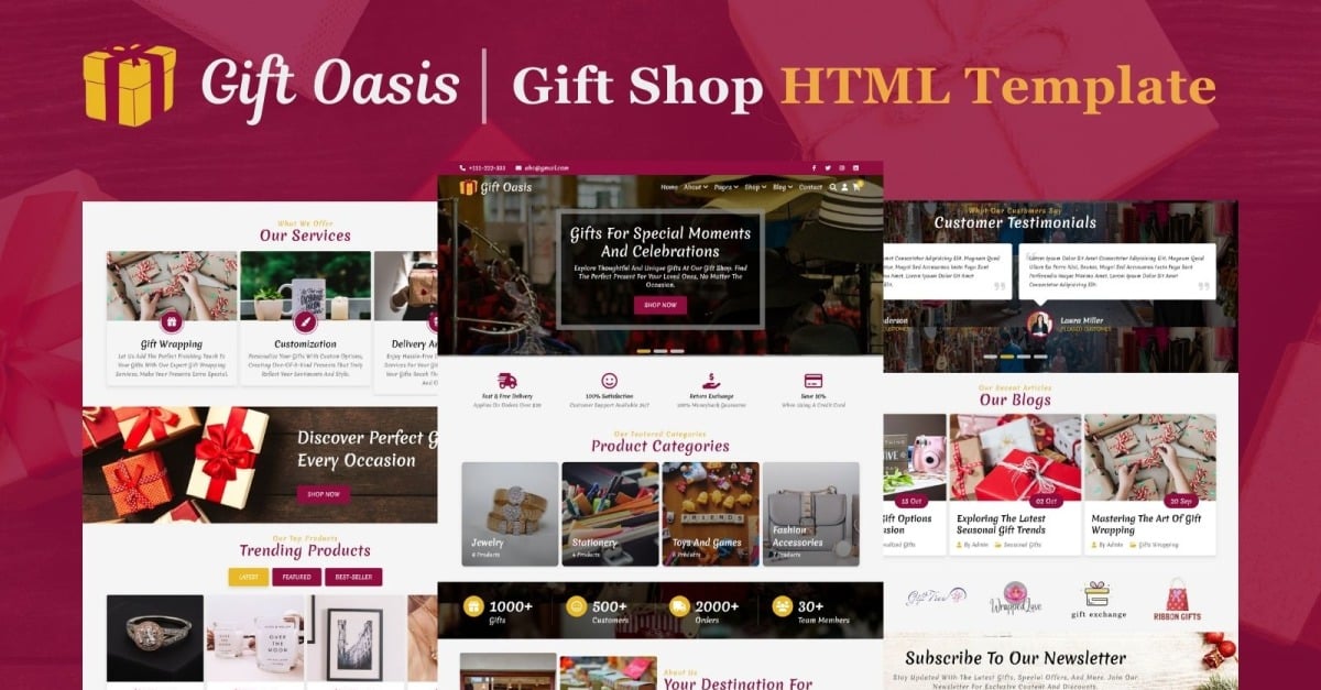 Gift Oasis - Gift Shop HTML5 Website Template