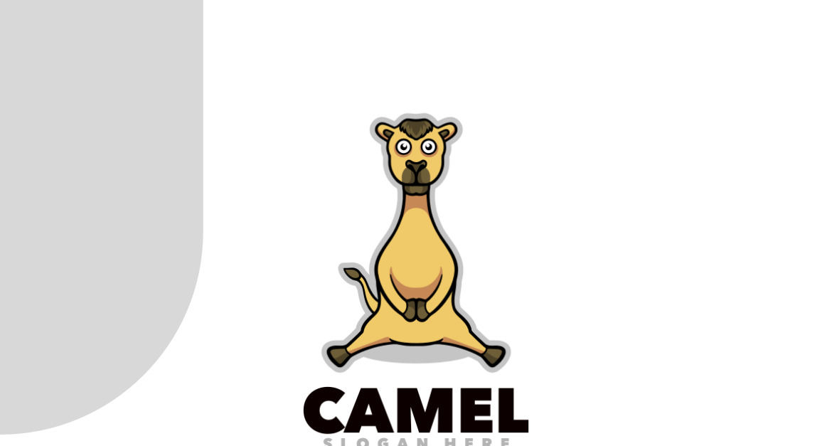 Camel Mascot Logo Template Illustration Design