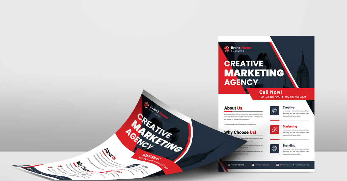 Creative Marketing Agency Flyer Template TemplateMonster