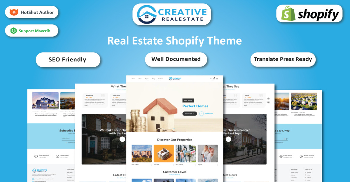 Level Up Your Real Estate Business with the Creative Real Estate Shopify Sections Theme