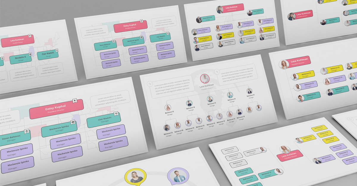 Chart Organization Powerpoint Template - TemplateMonster