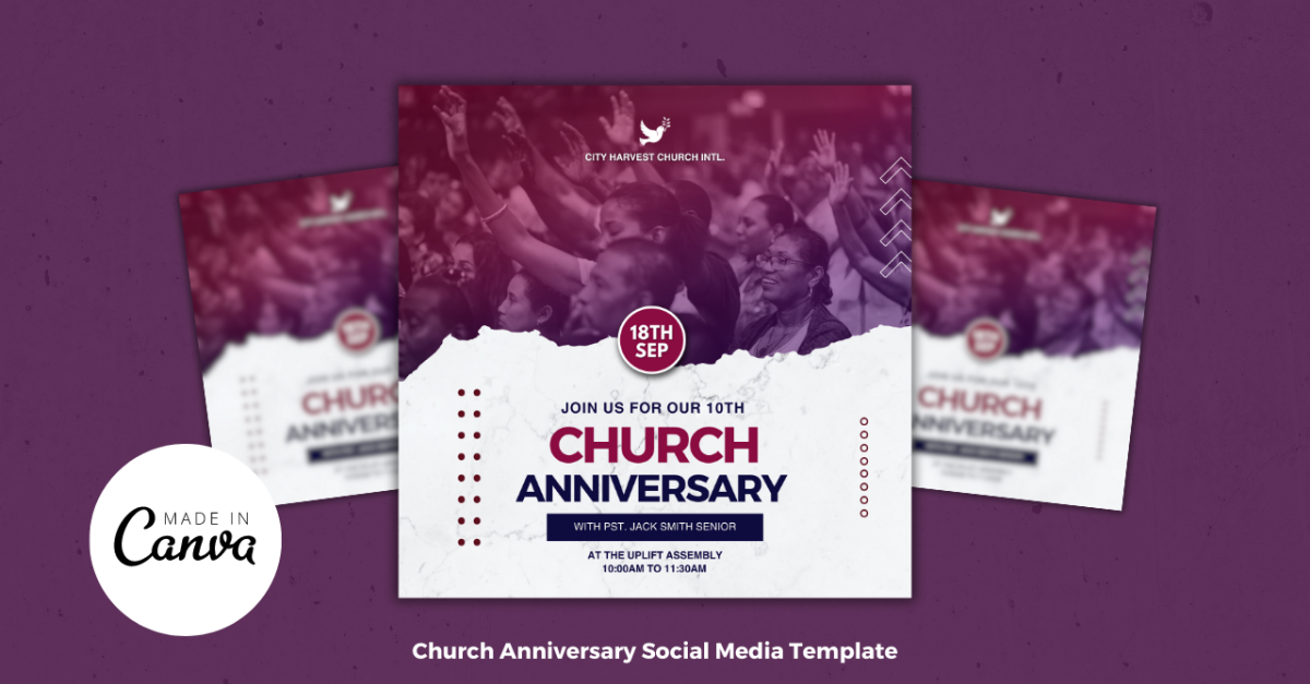 Church Anniversary Template #370071 - TemplateMonster