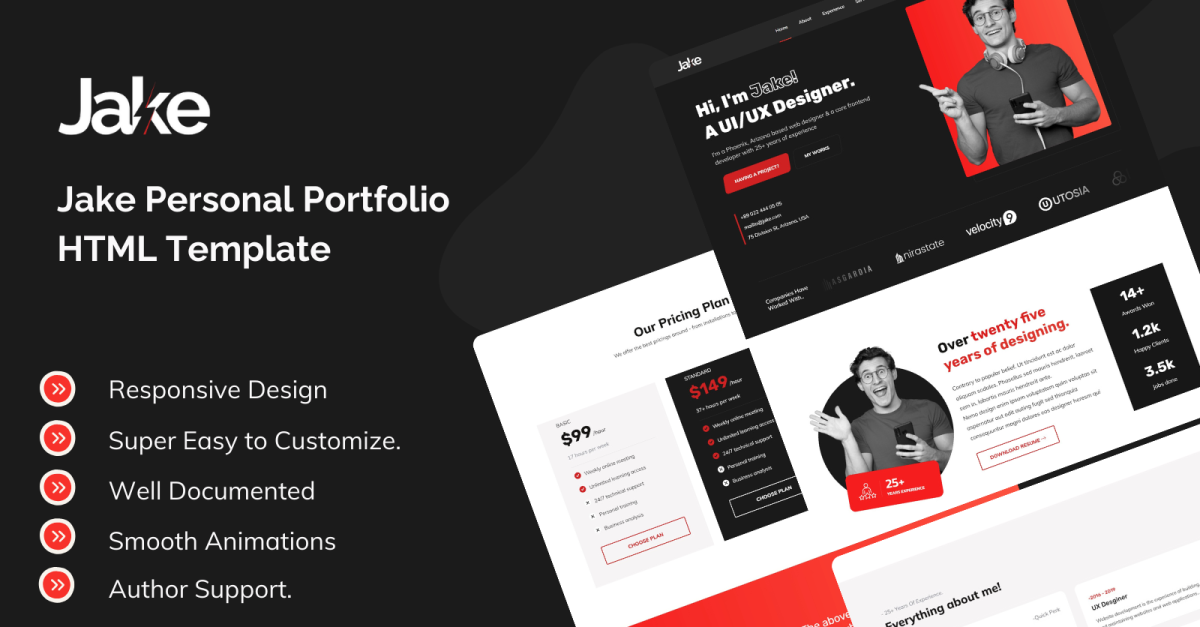 Jake - Personal Portfolio Mordern HTML Template