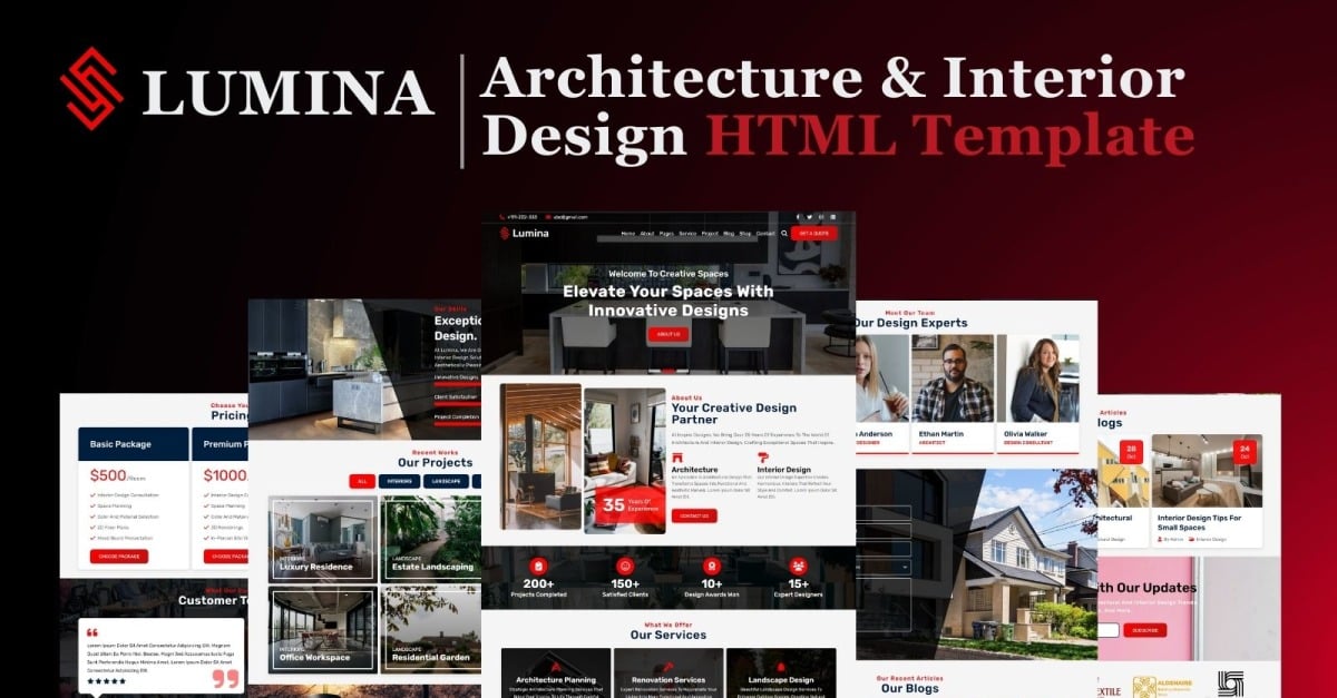 Lumina - Architecture & Interior Design HTML5 Website Template