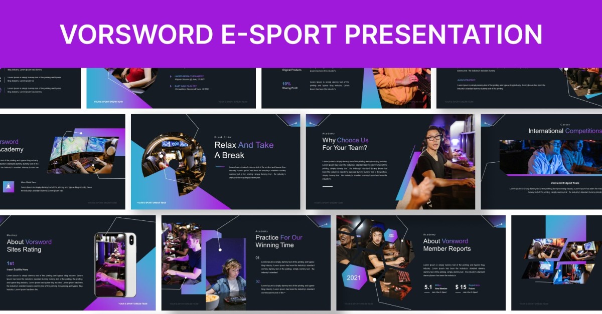 Vorsword Esport Powerpoint Presentation Template