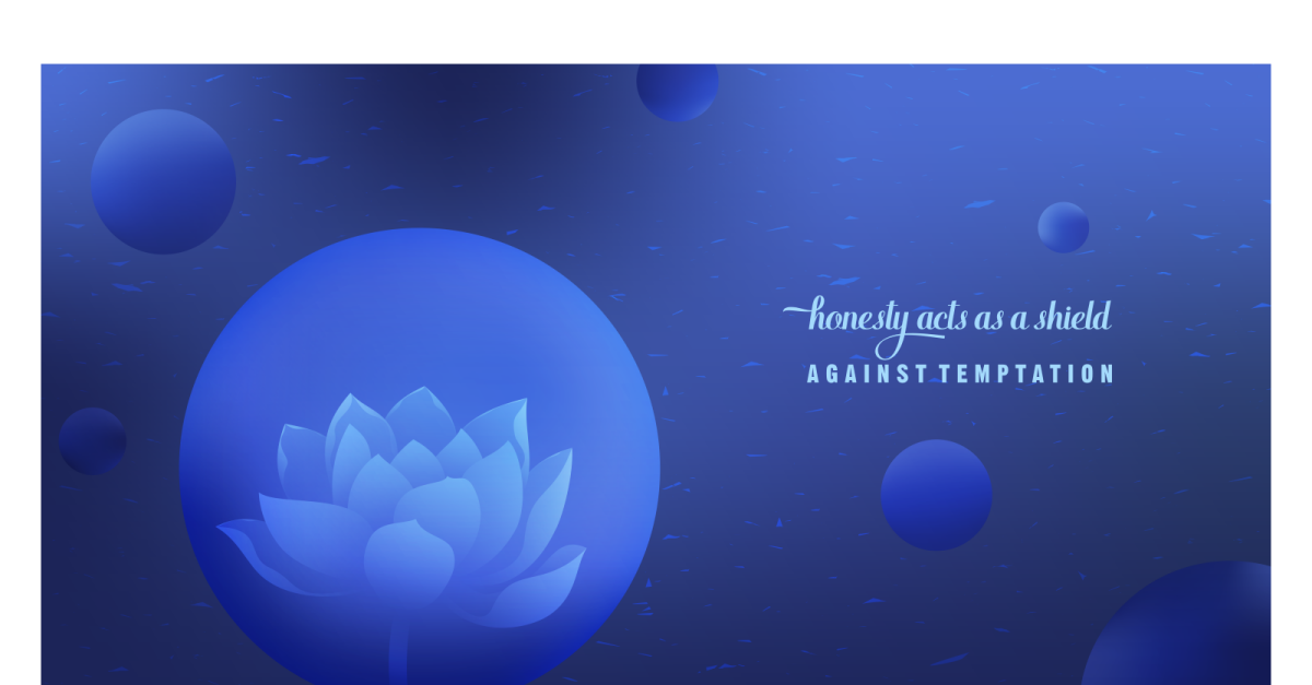 Honest Color Inspirational Background 14400x8100px In Blue Color Scheme With Quote ...