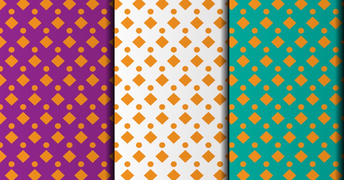 Set of seamless pattern design template - TemplateMonster