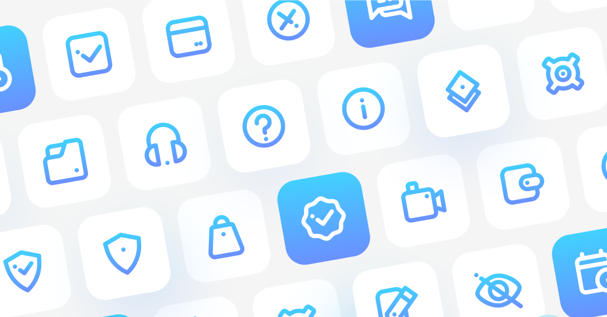 Conjunto de iconos de interfaz de usuario Estilo de contorno degradado 2