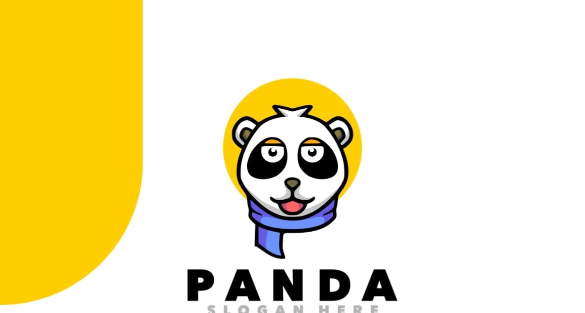 Panda head mascot logo design logo template - TemplateMonster