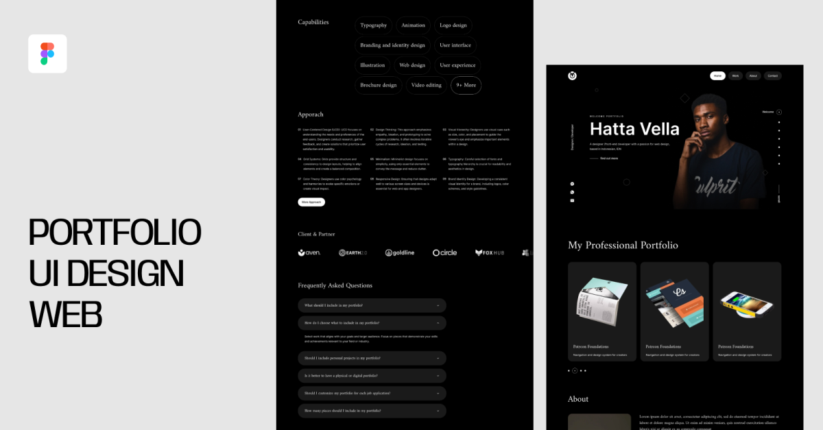 Portfolio UI Design Web Template #371385 - TemplateMonster