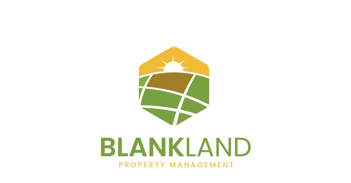 Blank land properties logo design template TemplateMonster