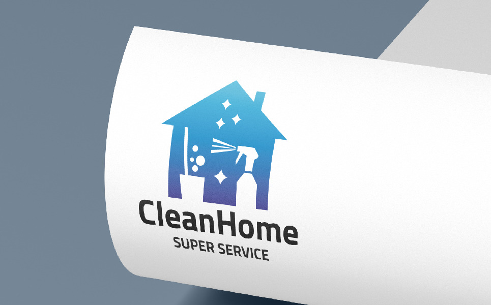 Clean Home Pro Service Logo #372609 - TemplateMonster