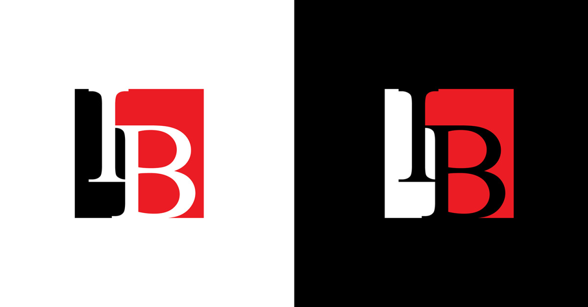 Letter ib, bi abstract company or brand Logo Design