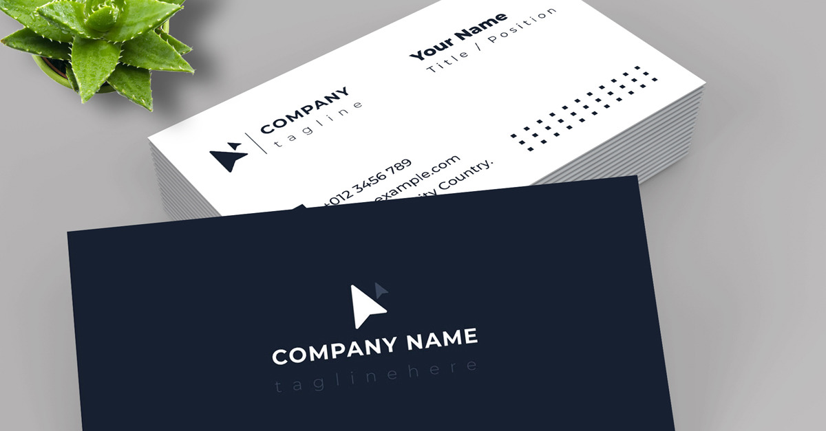Simple Business Card Design Layout #373590 - TemplateMonster