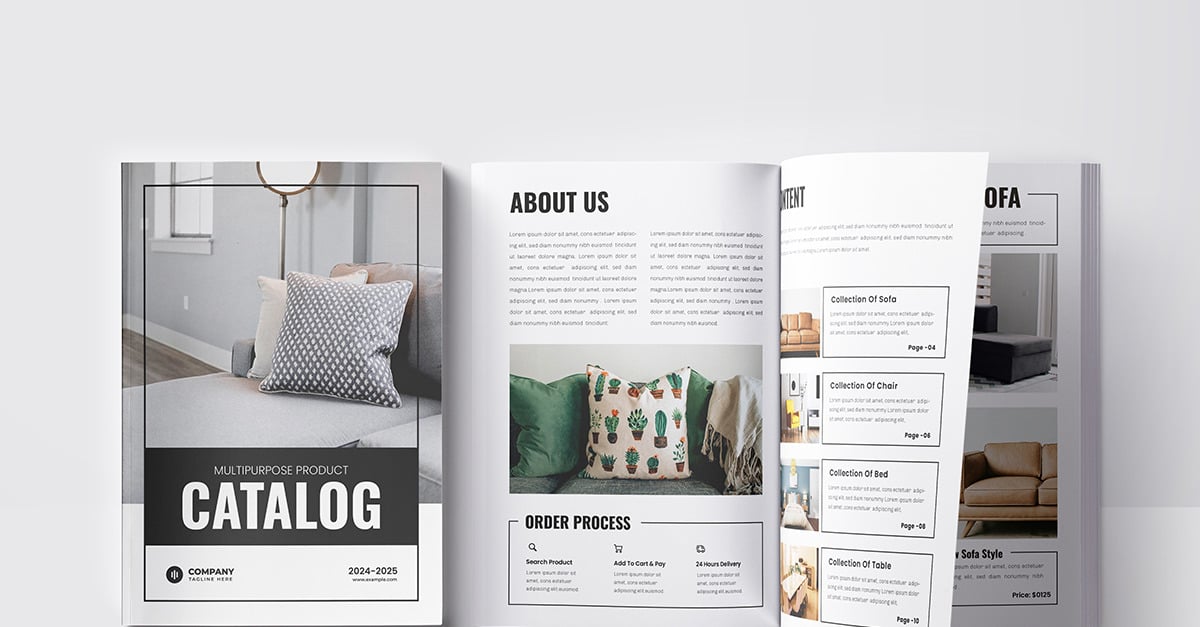 Catalogue template and product catalog design