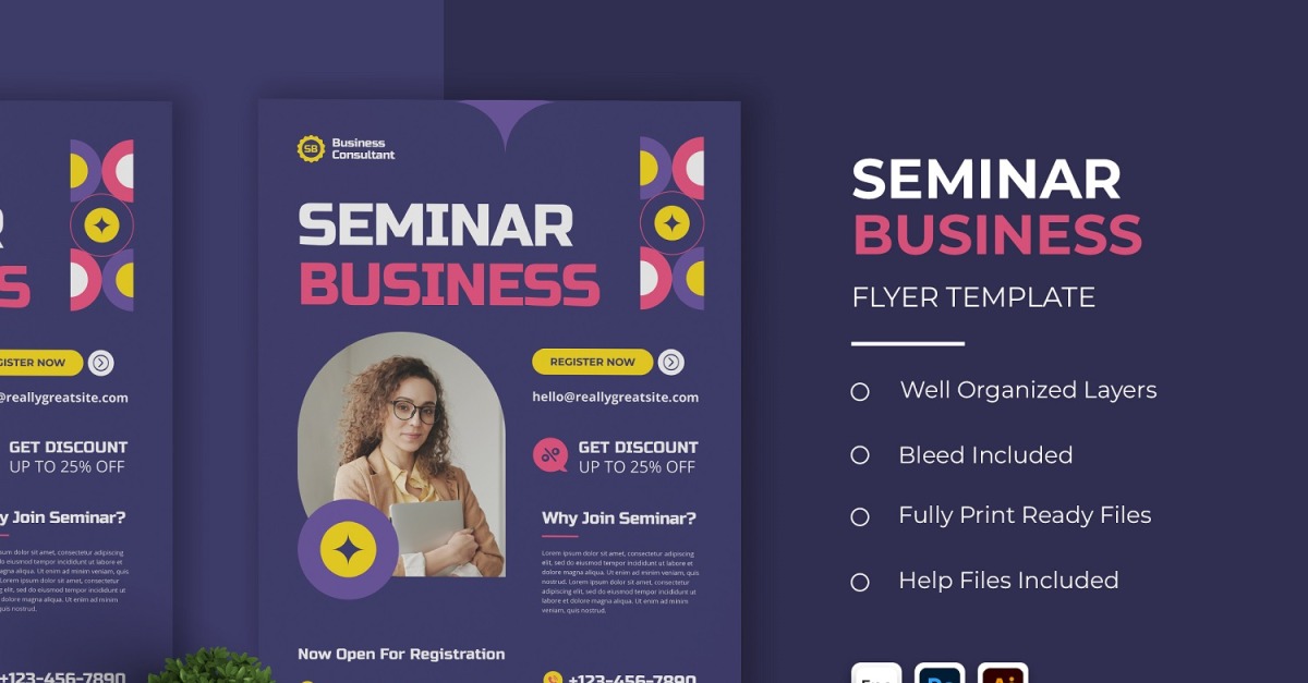 Seminar-Business-Flyer-Vorlage #374212 - TemplateMonster