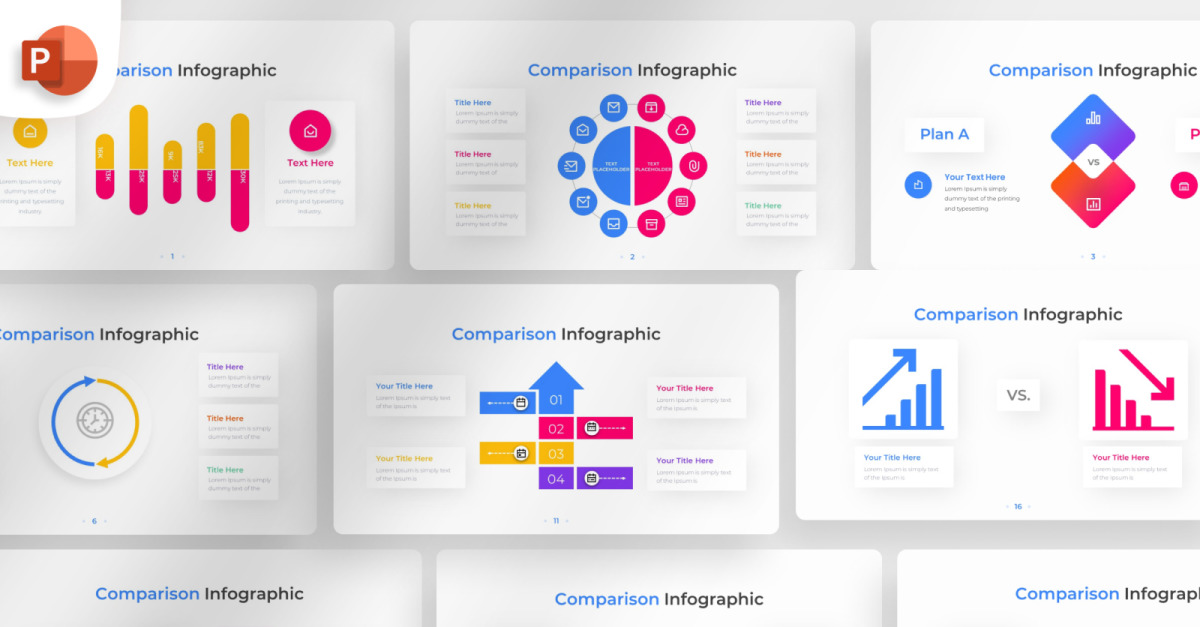 Plantilla De Infografía De PowerPoint De Comparación