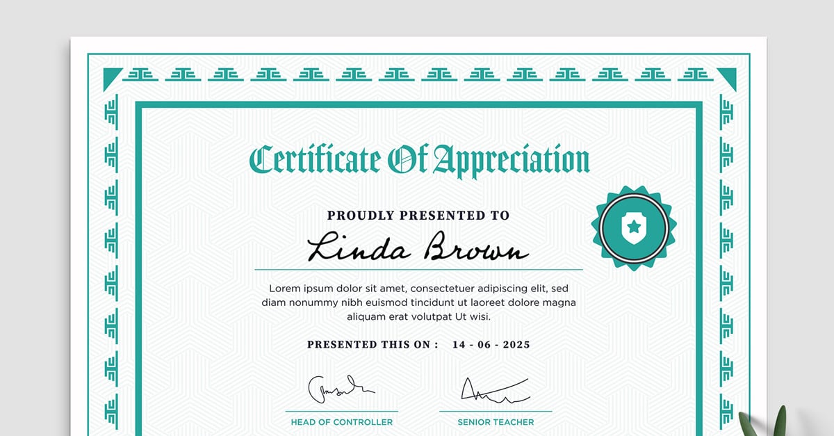 Certificates Templates Layout #376340 - TemplateMonster