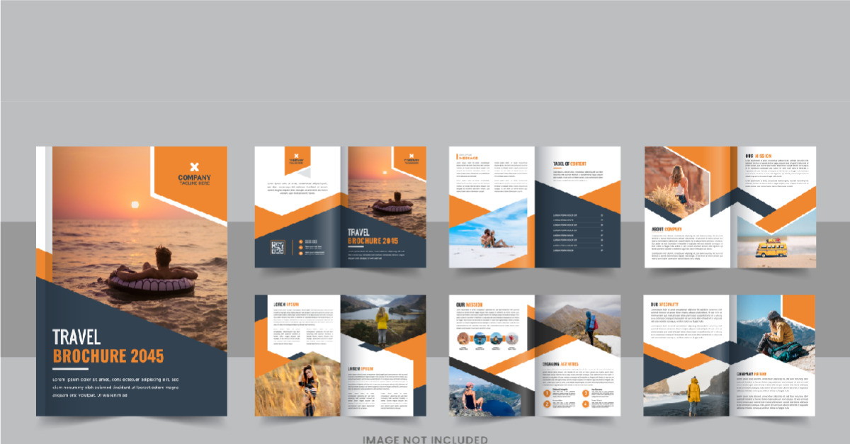 Travel Brochure design template or Travel Magazine design Layout