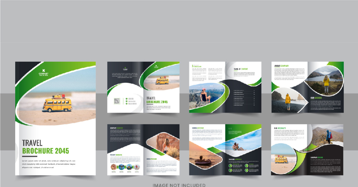 Travel Brochure design template or Travel Magazine design template