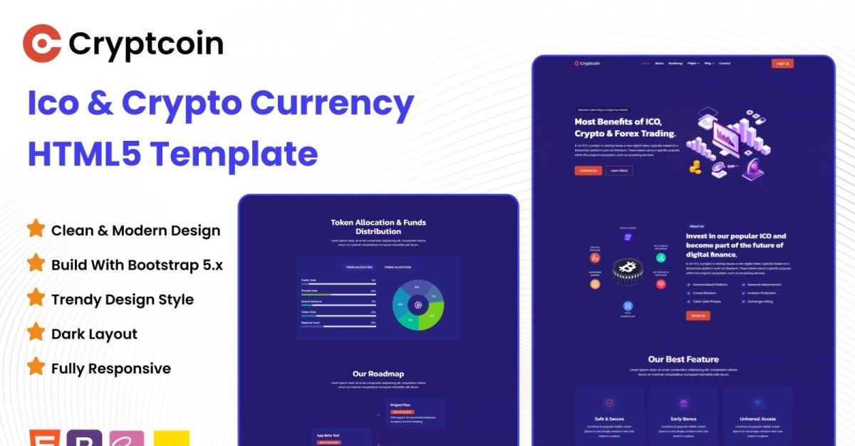 Cryptcoin - Ico & Crypto Currency Html Template