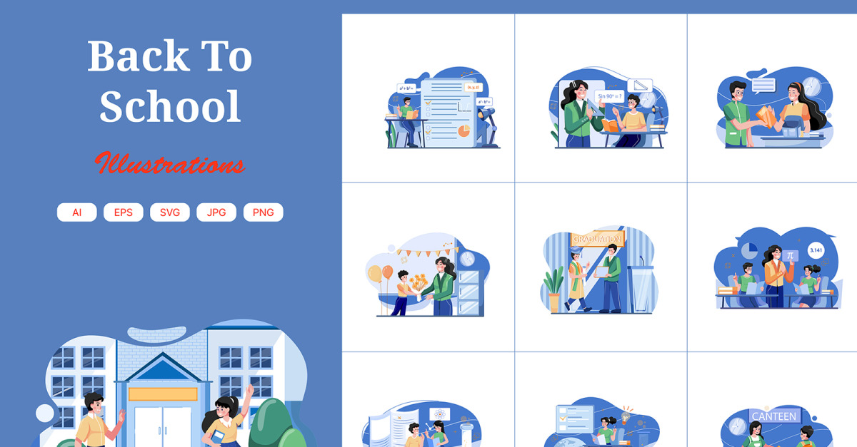 M610_Pack d'illustrations pour la rentrée scolaire