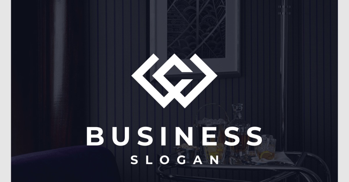 Letra WC CW Logo Monograma Simples #381352 - TemplateMonster