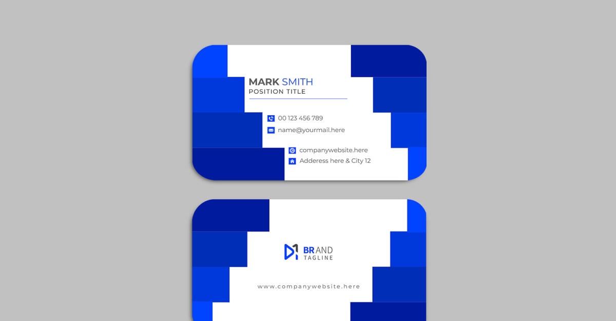 Simple and clean modern visiting card - TemplateMonster