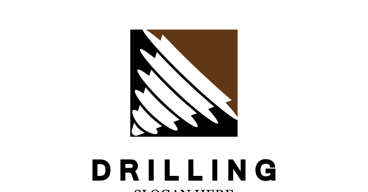 Emblem of water well drilling logo version 5